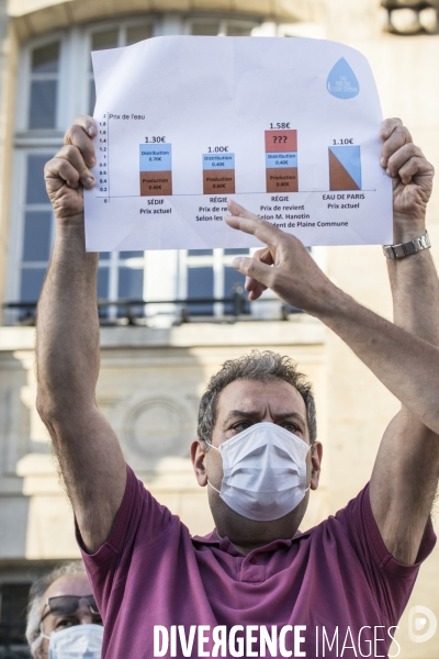 Manifestation sur la gestion de l eau à Saint-Denis