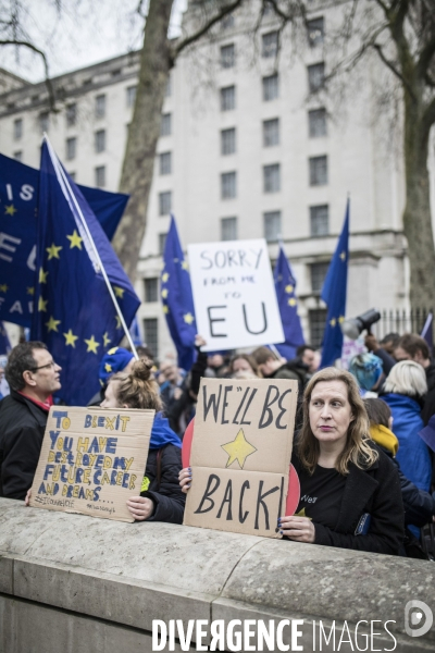 Brexit Day Manifestation des anti Brexit