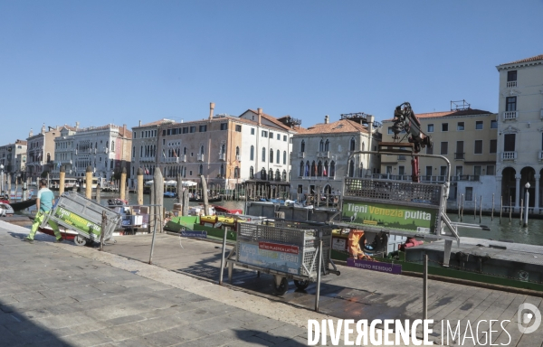 Ramassage des poubelles a venise