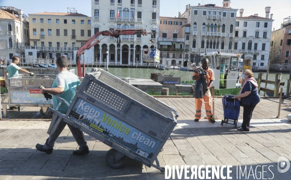 Ramassage des poubelles a venise