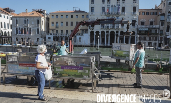 Ramassage des poubelles a venise