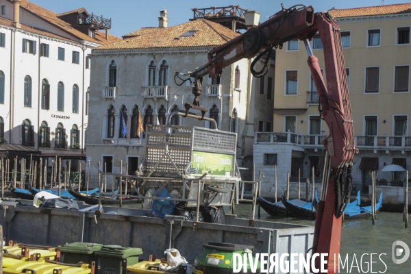 Ramassage des poubelles a venise