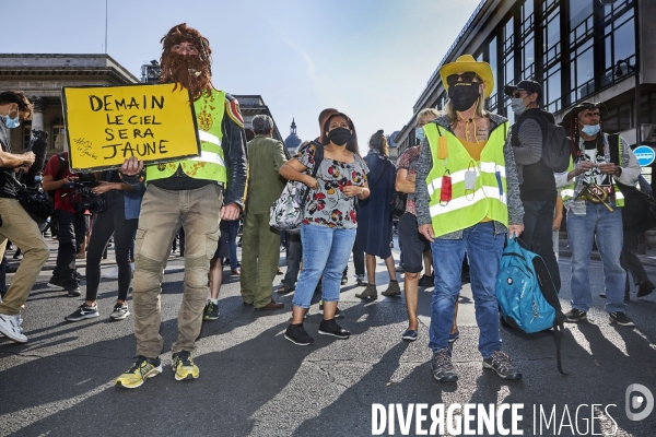 Illustrations manifestation Gilets Jaunes 12 septembre 2020