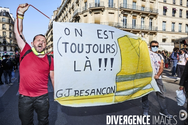 Illustrations manifestation Gilets Jaunes 12 septembre 2020