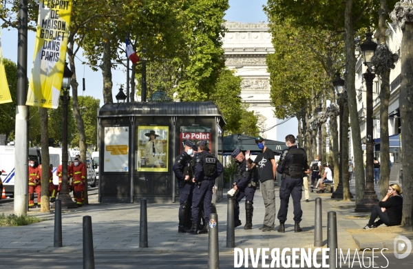 Manifestation GILETS JAUNES le 12 septembre2020, à Paris. Yellow vests 12 septembre 2020 in Paris.