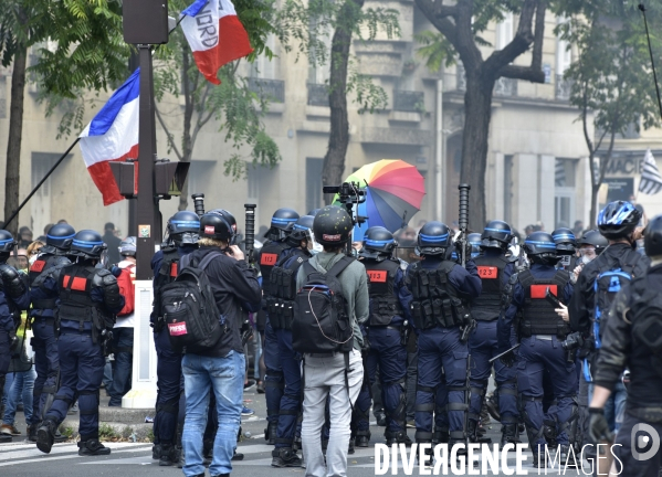 Manifestation GILETS JAUNES le 12 septembre2020, à Paris. Yellow vests 12 septembre 2020 in Paris.