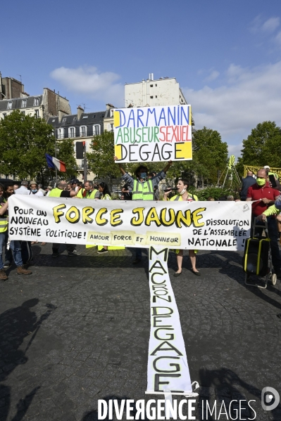 Manifestation GILETS JAUNES le 12 septembre2020, à Paris. Yellow vests 12 septembre 2020 in Paris.