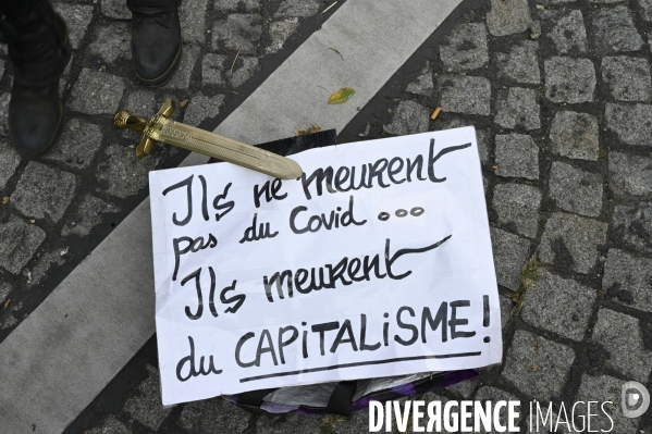 Manifestation GILETS JAUNES le 12 septembre2020, à Paris. Yellow vests 12 septembre 2020 in Paris.