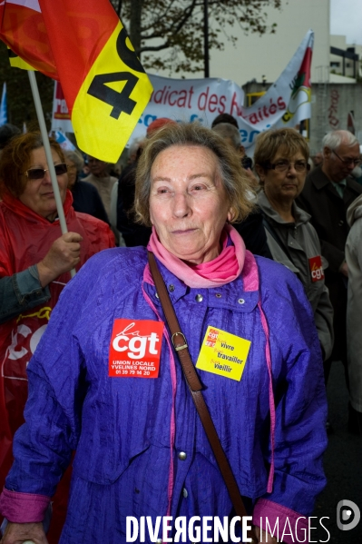 Portraits de retraités, manifestation nationale des retraités, Paris