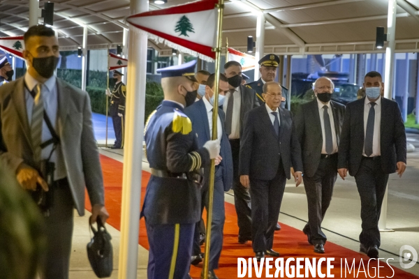 Emmanuel Macron en voyage officiel à Beyrouth , Liban