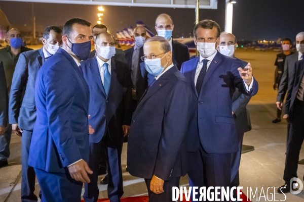 Emmanuel Macron en voyage officiel à Beyrouth , Liban