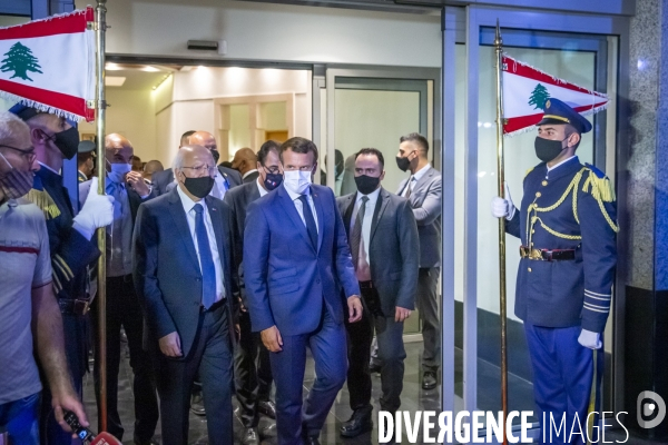 Emmanuel Macron en voyage officiel à Beyrouth , Liban