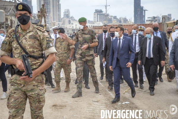 Emmanuel Macron en voyage officiel à Beyrouth , Liban