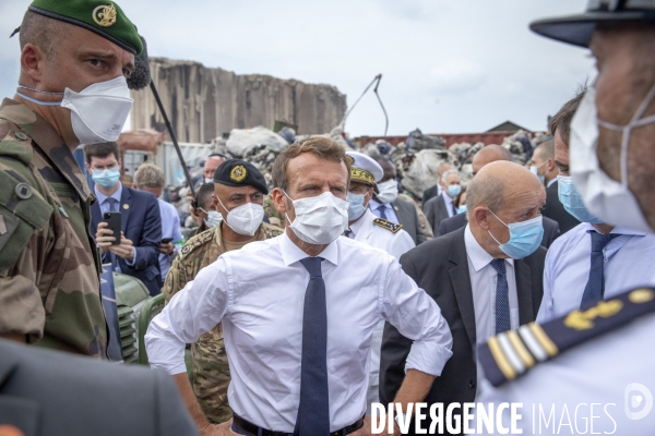 Emmanuel Macron en voyage officiel à Beyrouth , Liban