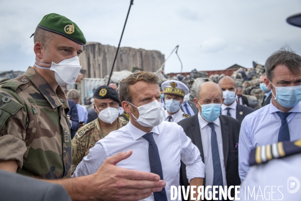 Emmanuel Macron en voyage officiel à Beyrouth , Liban