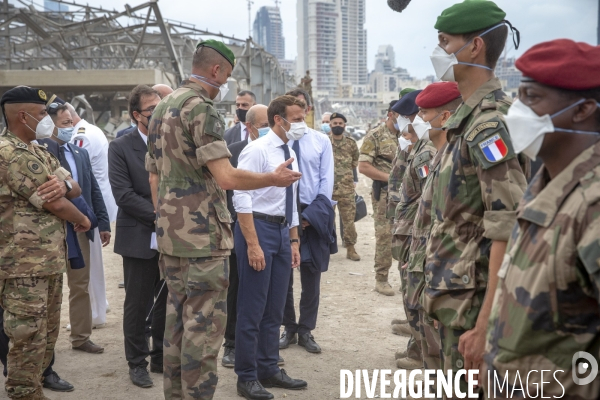 Emmanuel Macron en voyage officiel à Beyrouth , Liban