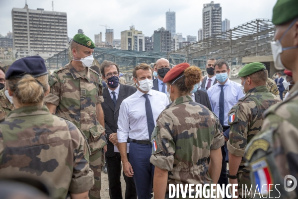 Emmanuel Macron en voyage officiel à Beyrouth , Liban