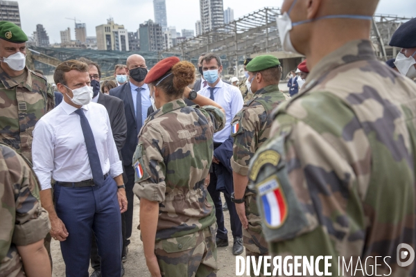 Emmanuel Macron en voyage officiel à Beyrouth , Liban