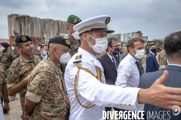 Emmanuel Macron en voyage officiel à Beyrouth , Liban