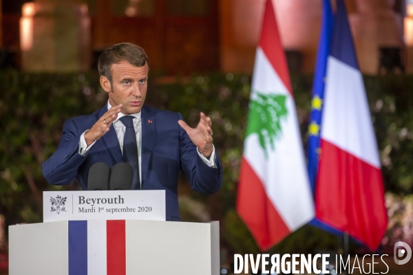 Emmanuel Macron en voyage officiel à Beyrouth , Liban