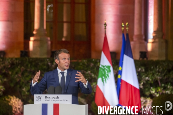 Emmanuel Macron en voyage officiel à Beyrouth , Liban