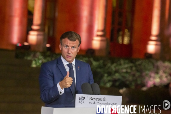 Emmanuel Macron en voyage officiel à Beyrouth , Liban