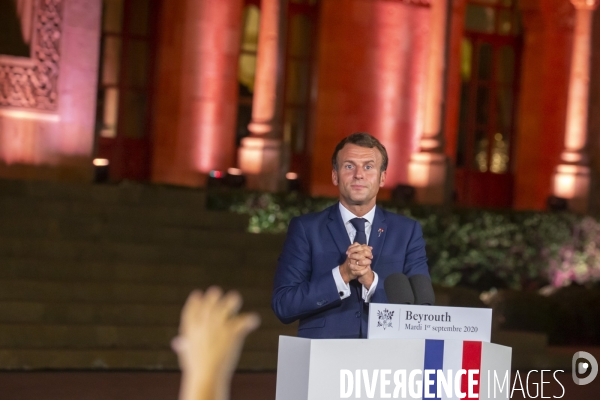 Emmanuel Macron en voyage officiel à Beyrouth , Liban