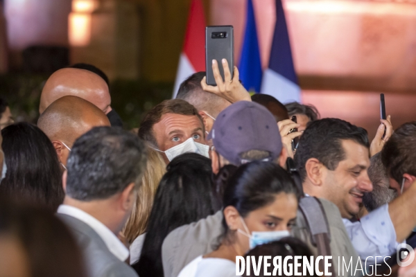 Emmanuel Macron en voyage officiel à Beyrouth , Liban