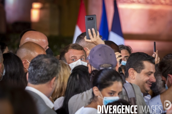 Emmanuel Macron en voyage officiel à Beyrouth , Liban