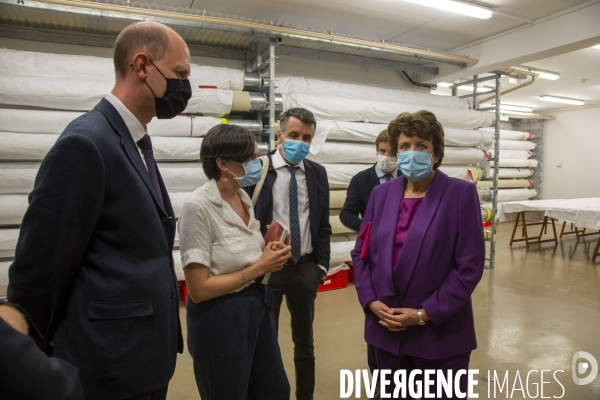 Roselyne Bachelot en déplacement à Angers sur le thème du patrimoine.