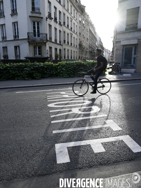 Le vélo à Paris, pistes cyclables.