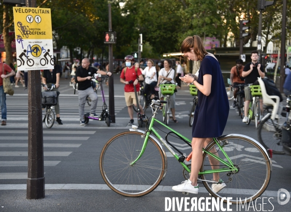 Le vélo à Paris, pistes cyclables.