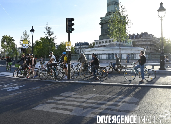 Le vélo à Paris, pistes cyclables.