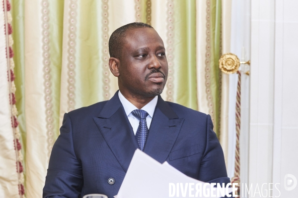 Guillaume Soro, côte d ivoire,  en conférence de presse