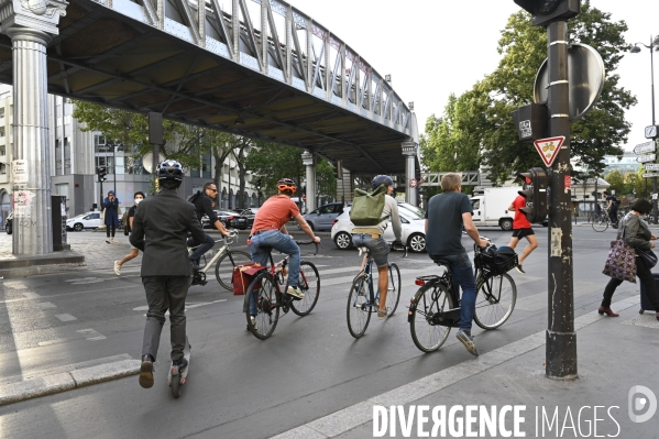 Le vélo à Paris, pistes cyclables.