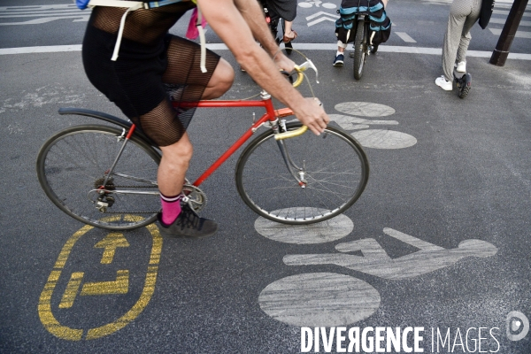 Le vélo à Paris, pistes cyclables.