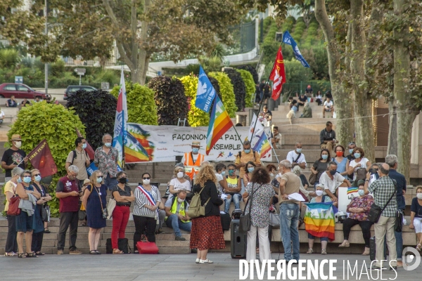 Rassemblement pour la journée de la paix à Marseille