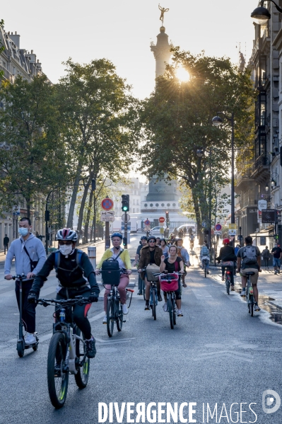 Circulation cycliste : la prise de la Bastille.