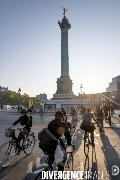 Circulation cycliste : la prise de la Bastille.