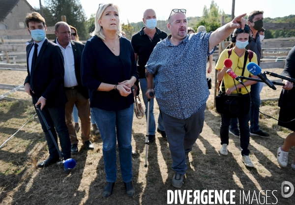 Marine Le Pen dans l Yonne auprès des éleveurs de chevaux