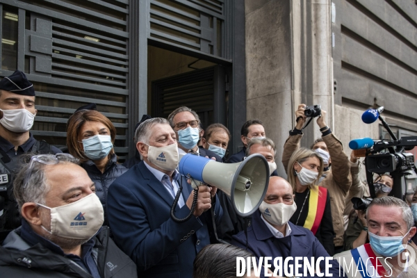 Marseille, manisfestation des restaurateurs et cafetiers contre les nouvelles mesures sanitaires