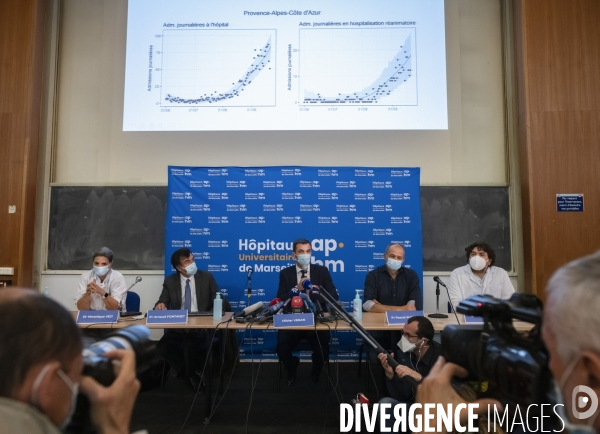 Conférence de presse d Olivier Véran à la Timone