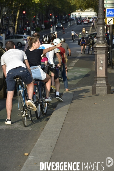 Le vélo à Paris, pistes cyclables.