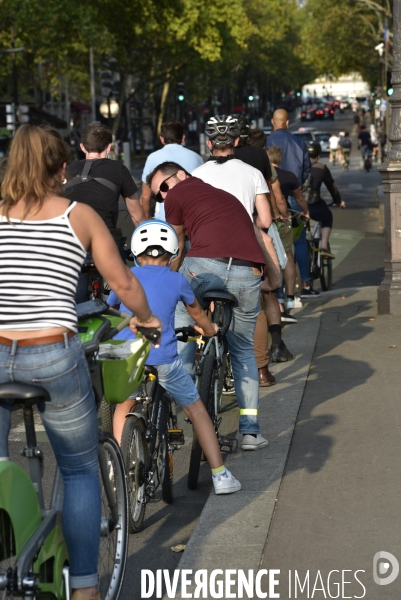 Le vélo à Paris, pistes cyclables.