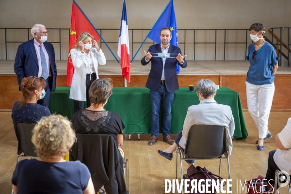 Sebastien Lecornu en campagne pour les senatoriales dans l Eure