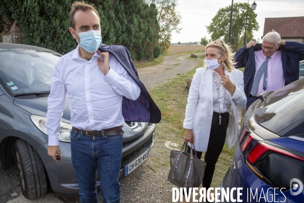 Sebastien Lecornu en campagne pour les senatoriales dans l Eure