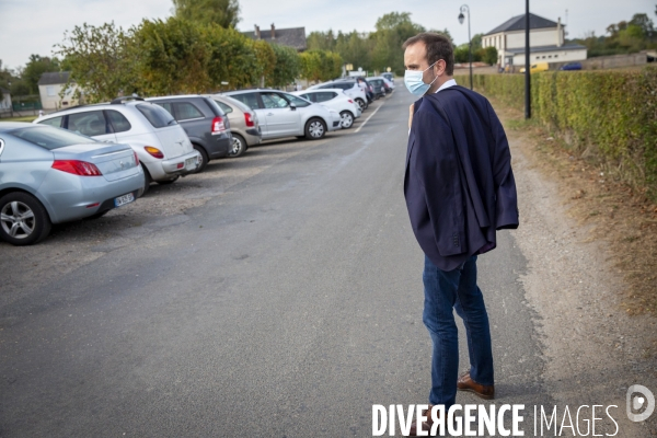 Sebastien Lecornu en campagne pour les senatoriales dans l Eure