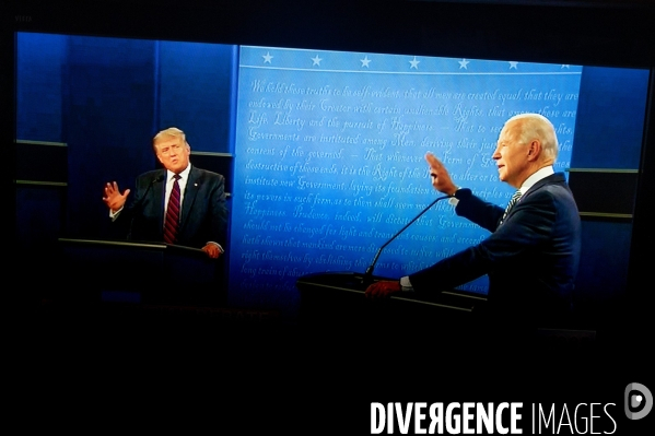 Donald Trump, Joe Biden. Débat télévisé pour l élection présidentielle.