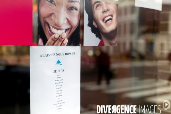 Restaurateur affiche : Laissez nous bosser / Covid-19