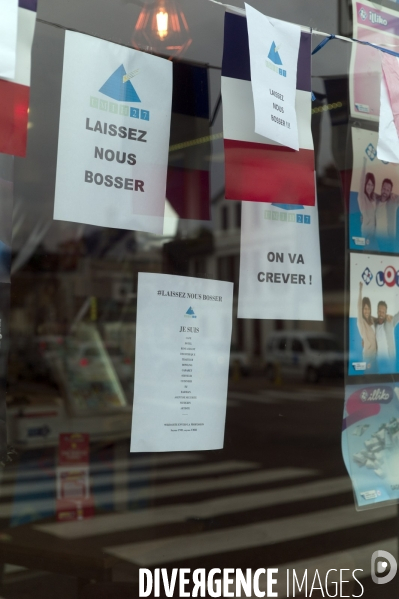 Restaurateur affiche : Laissez nous bosser / Covid-19